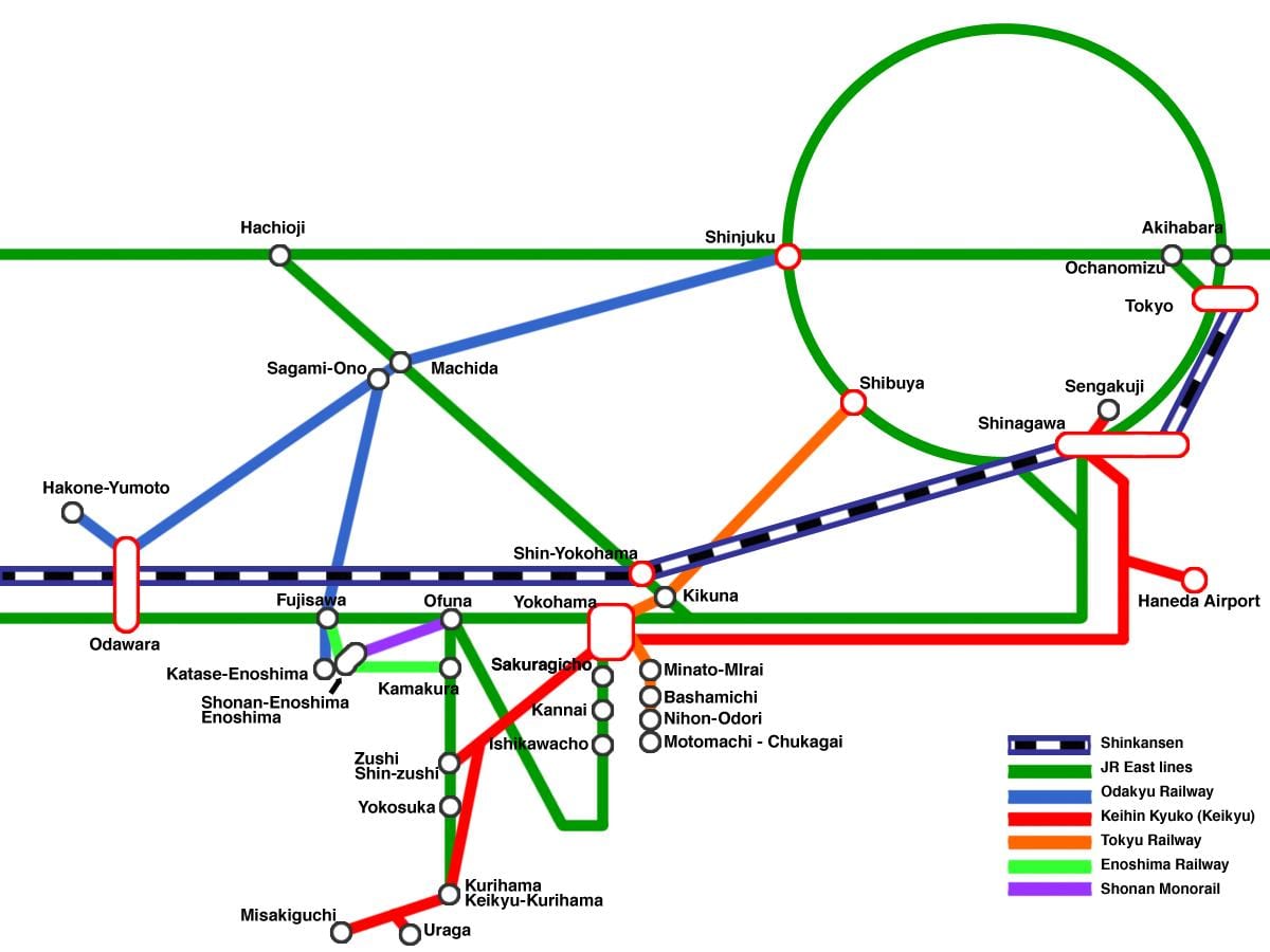 Yokohama line peta