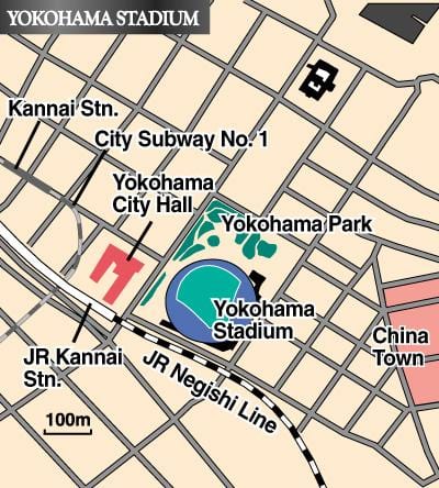 Peta dari stadion Yokohama