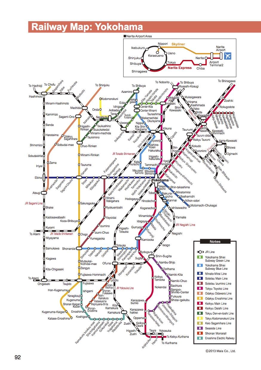 stasiun shin Yokohama peta