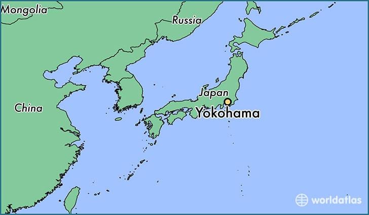 Peta dari Yokohama pada