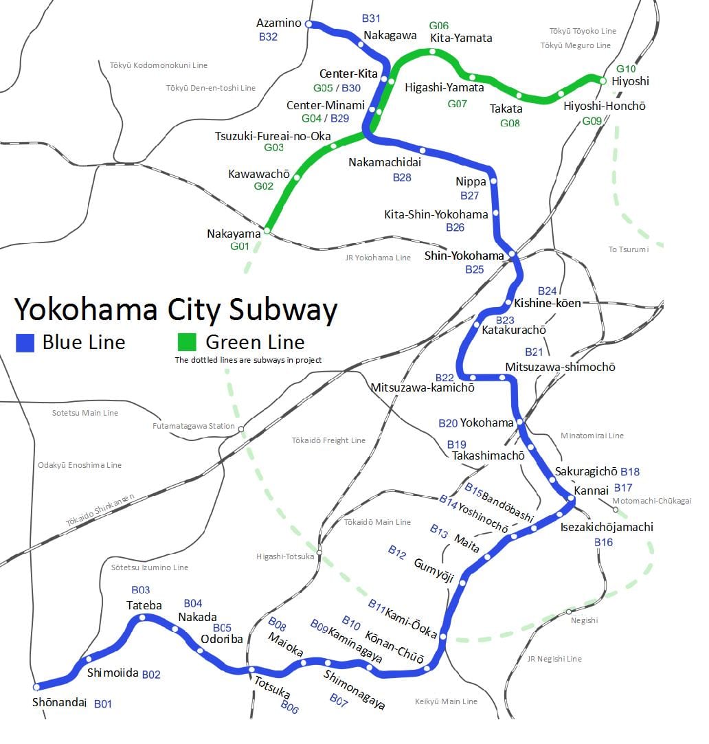 Yokohama metro peta