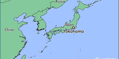 Peta dari Yokohama pada